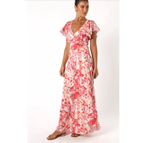 Petal and Pup Pink floral Ramsey Maxi Dress Size L - Picture 8 of 12